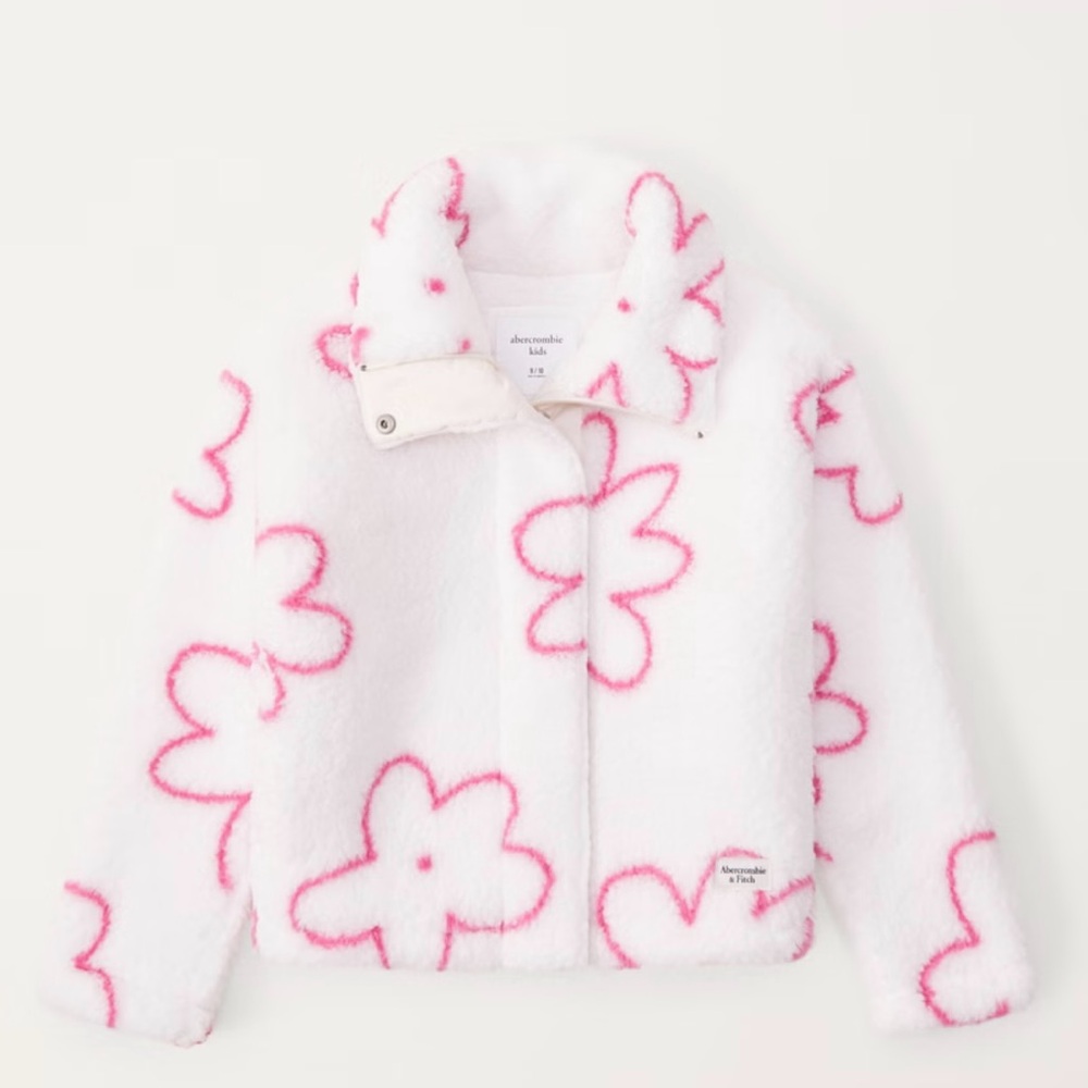 Abercrombie Kids Cozy Sherpa Jacket NWT Size 11/12 Girls - Perfect Holiday Gift